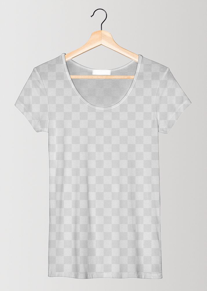 Png tee transparent mockup women&rsquo;s apparel