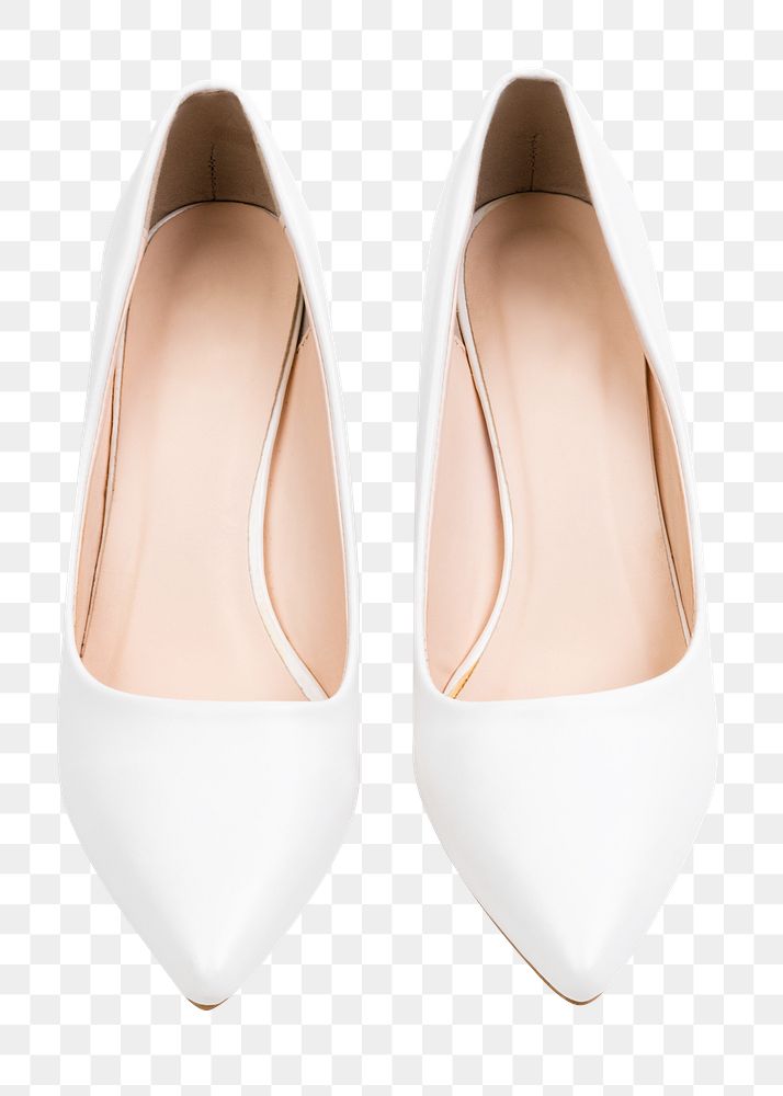 Png white high heels mockup women’s shoes fashion