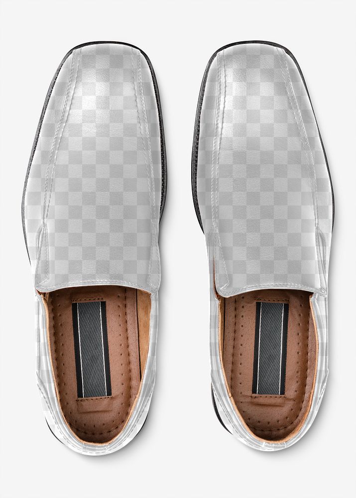 Png leather slip-on transparent mockup men&rsquo;s shoes fashion