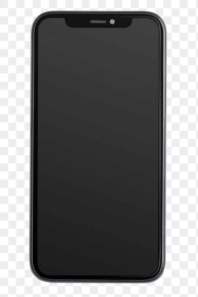 Mobile phone screen mockup png digital device