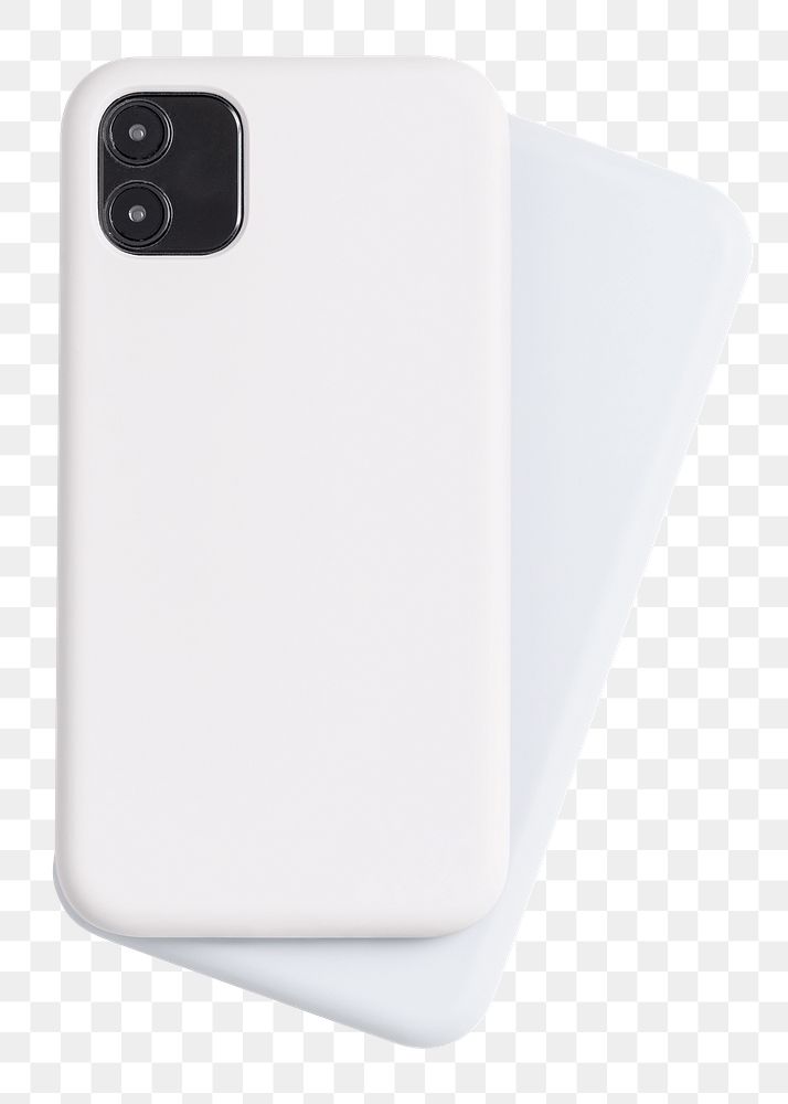 White mobile phone case transparent mockup product showcase
