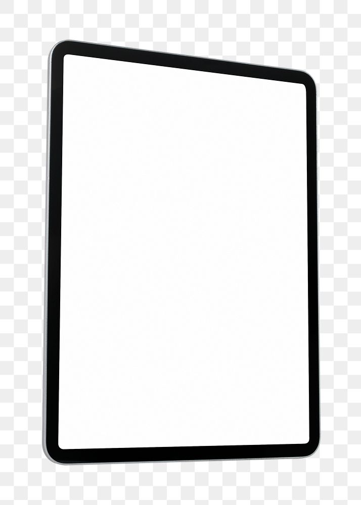 Digital tablet screen png mockup smart tech