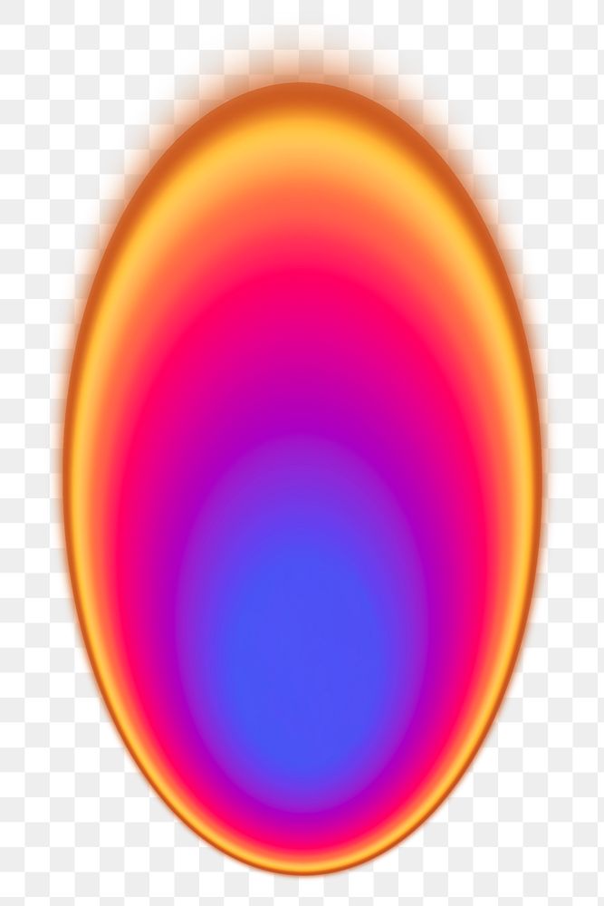 Colorful sunset projector lamp png design element