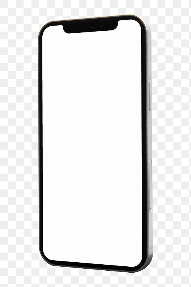 Smartphone white screen png mockup innovative future technology