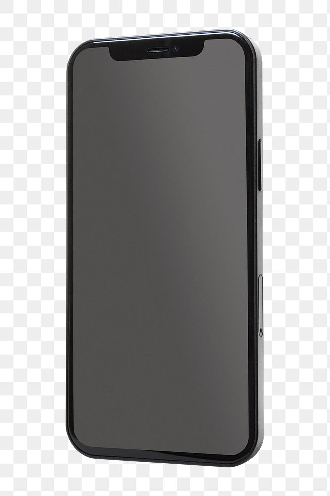 Smartphone black screen png mockup innovative future technology