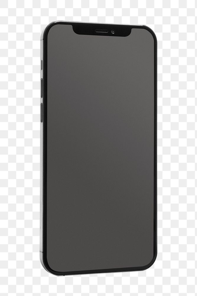 Smartphone black screen png mockup innovative future technology