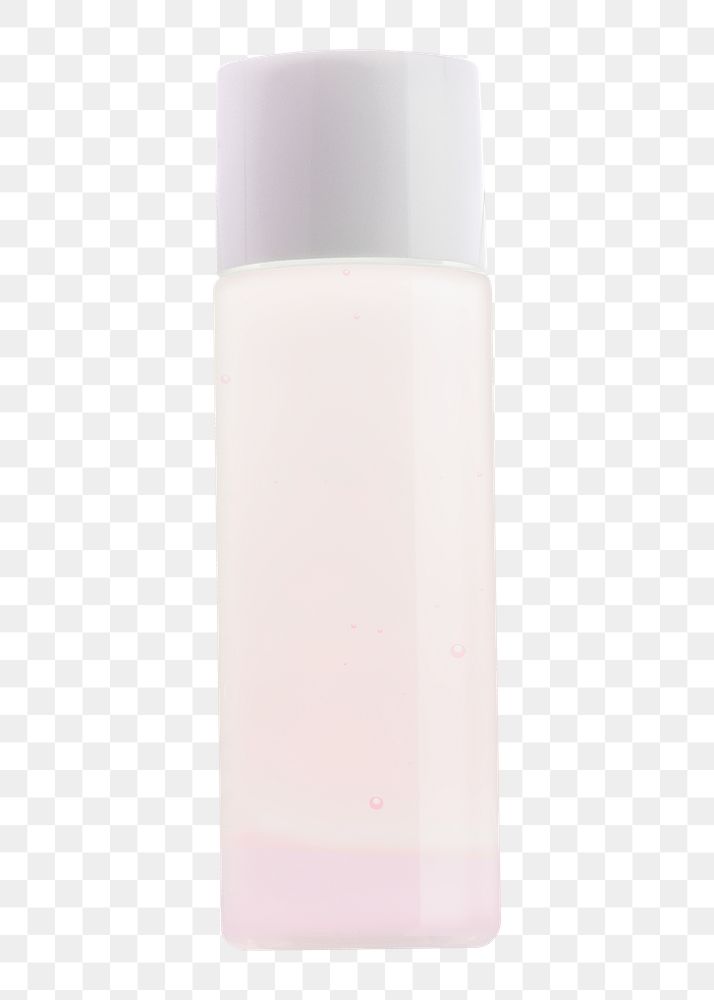 PNG cosmetic bottle pink product packaging for beauty and skincare