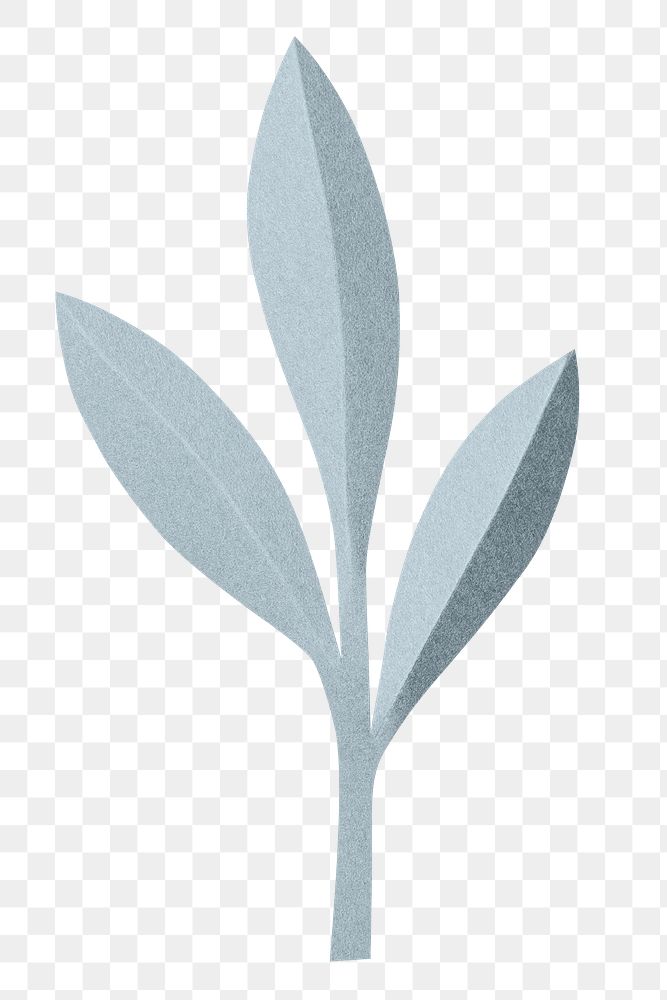 Leaf png mockup in paper craft style