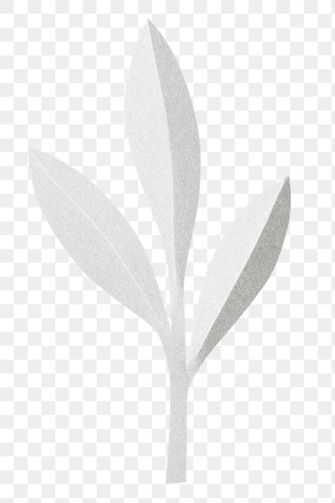 Leaf png mockup in paper craft style