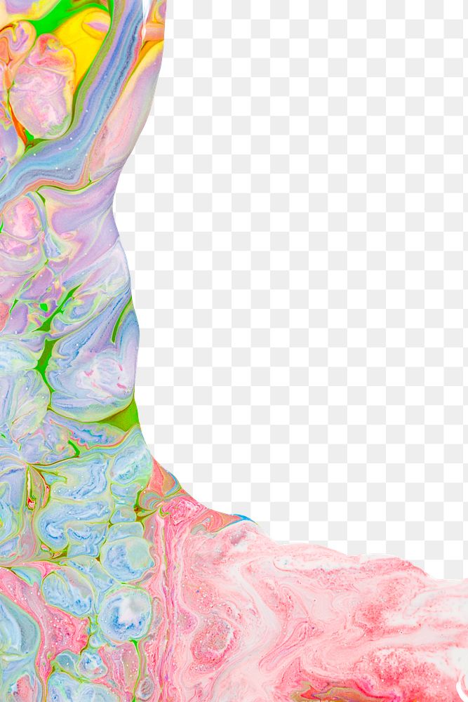 Marble swirl border png pink DIY feminine experimental art