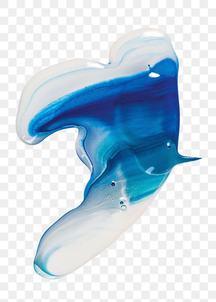 Fluid art png blue aesthetic colorful acrylic paint DIY