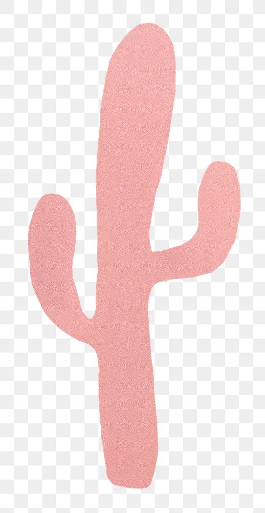 Pink cactus png sticker DIY paper craft