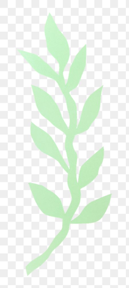 Green leaves png sticker DIY paper craft
