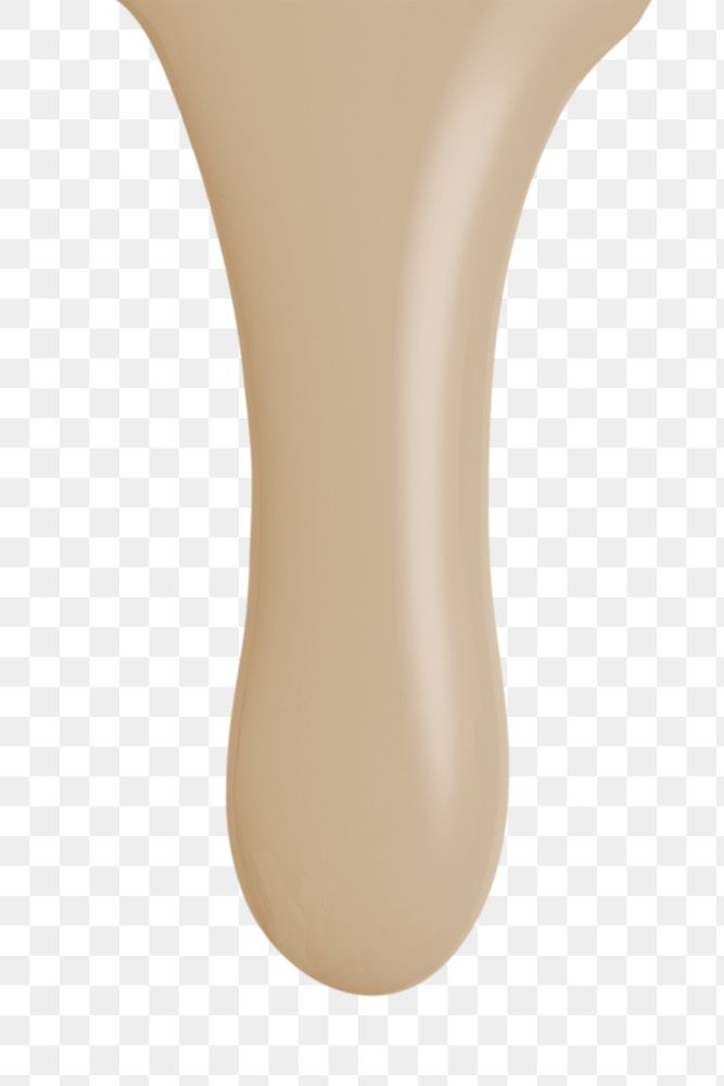 Beige dripping paint png element