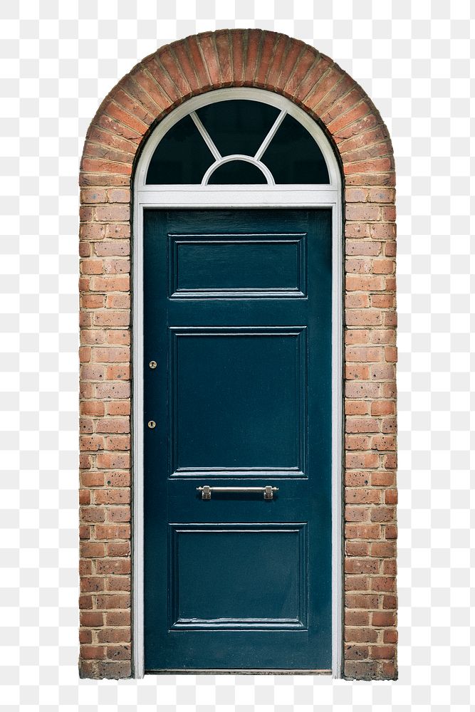 Modern house door png clipart, European entrance architecture