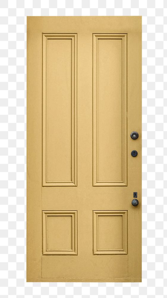 Yellow panel png door clipart, modern home interior