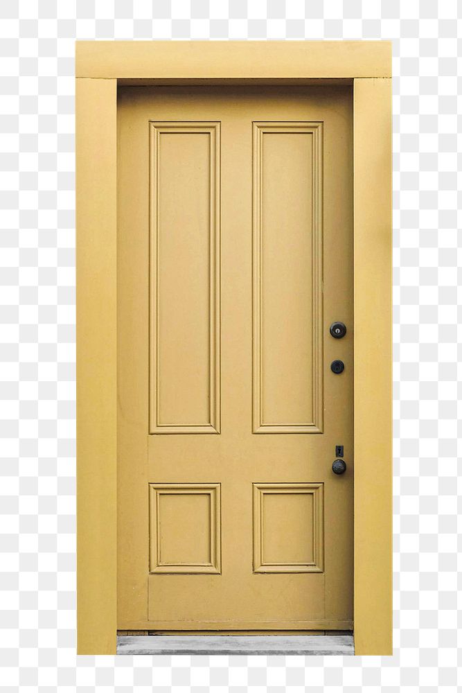Yellow panel png door clipart, modern home interior