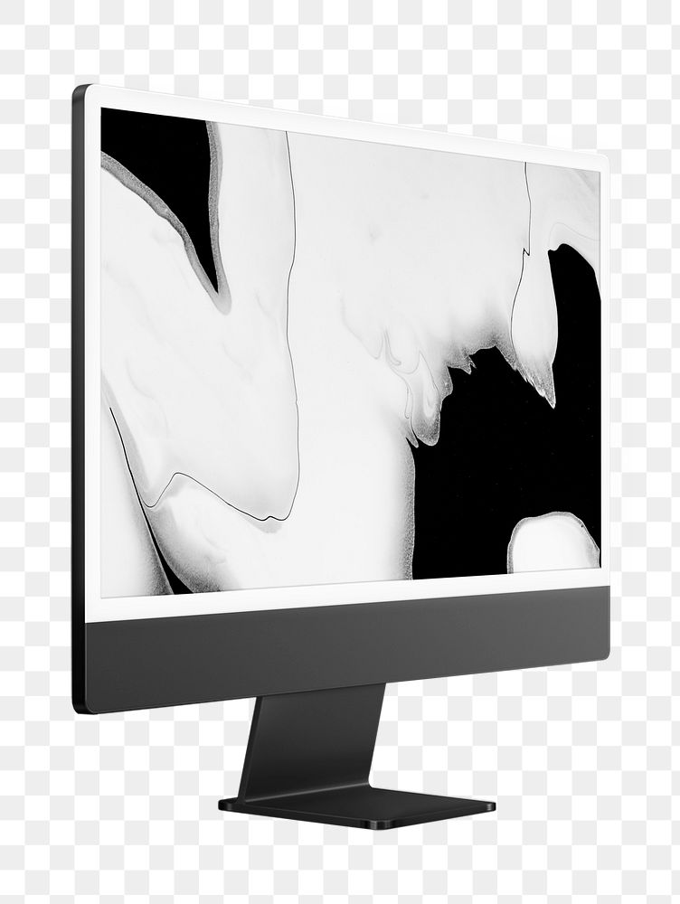 Marble computer screensaver png on transparent background
