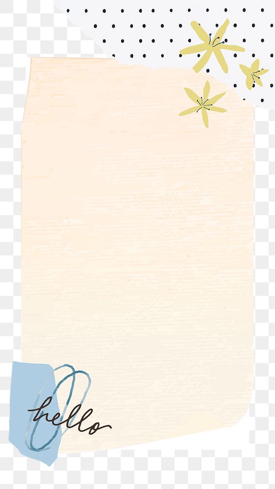 PNG paper note sticker, transparent background