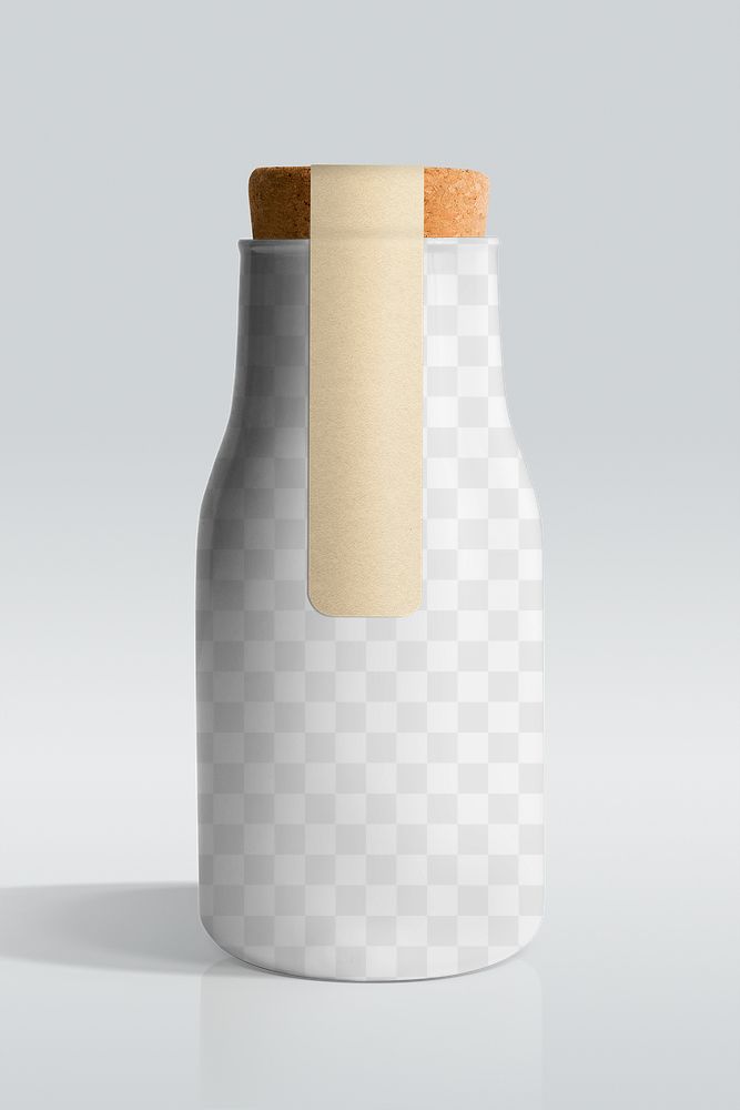 Minimal bottle png, transparent design
