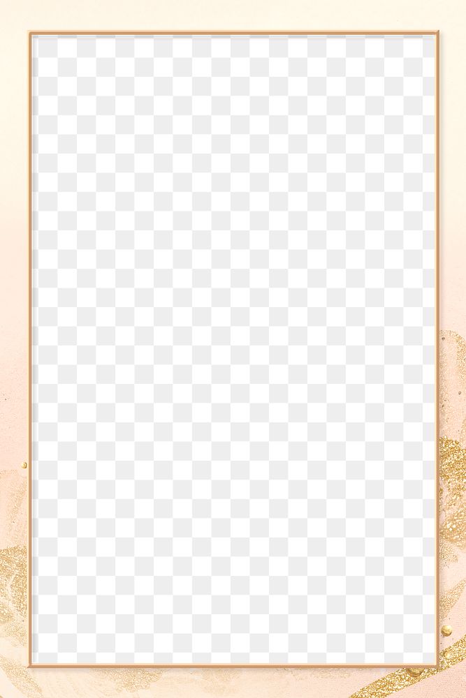 Pastel png frame, abstract style on transparent design