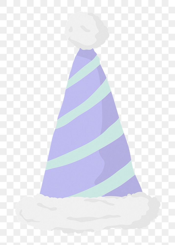 PNG winter cone hat illustration, sticker element, transparent background