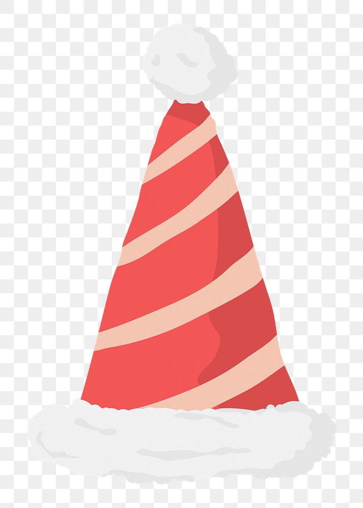 Winter cone hat png illustration, sticker element, transparent background
