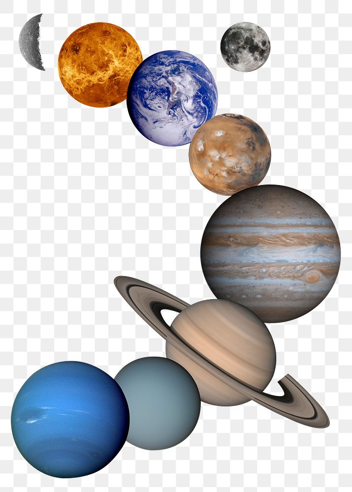 Png Solar system planet sticker, astronomy transparent background