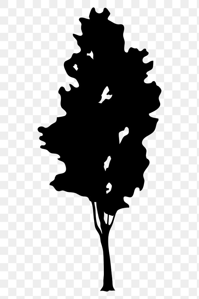 Tree silhouette png, nature clipart, transparent background