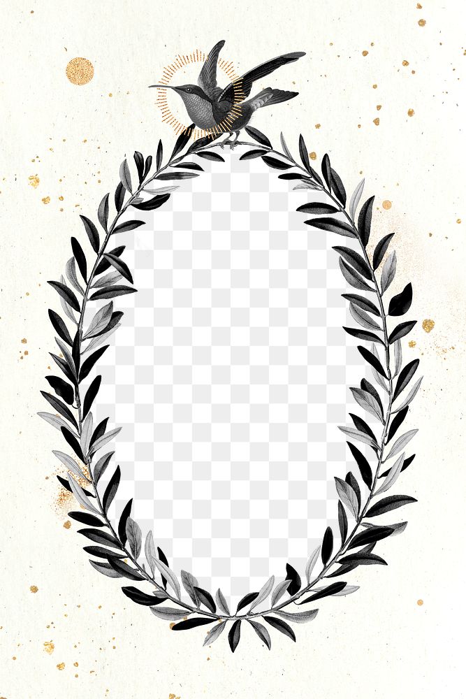 Bird pattern frame png olive branches design space
