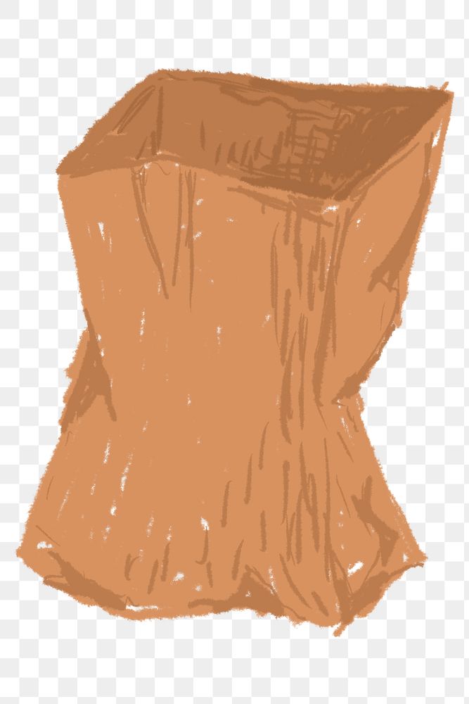 Brown paper bag transparent png