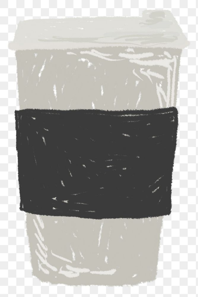 Hot drink paper cup element transparent png