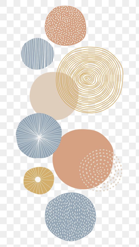Round patterned background transparent png