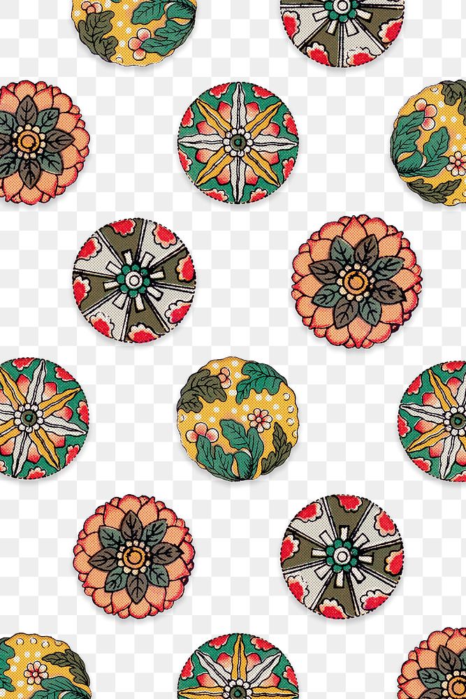 Colorful floral patterned background design element