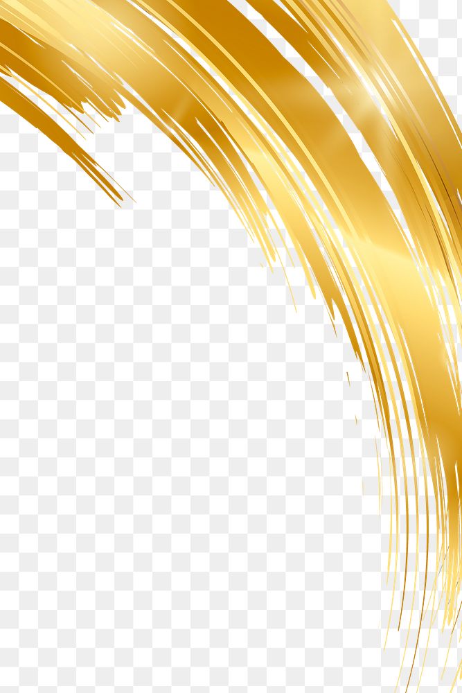 Gold brush stroke design element