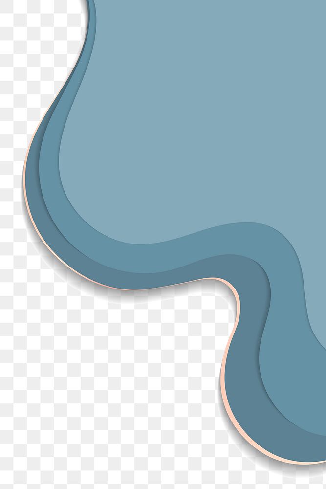 Blue flowing liquid design element