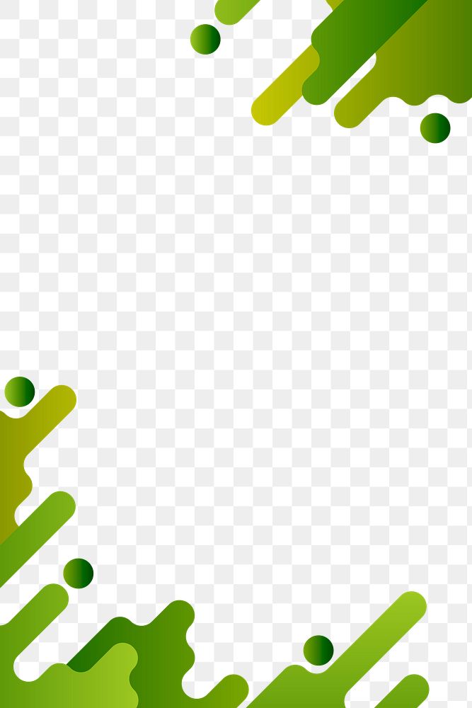 Green fluid background frame design element 