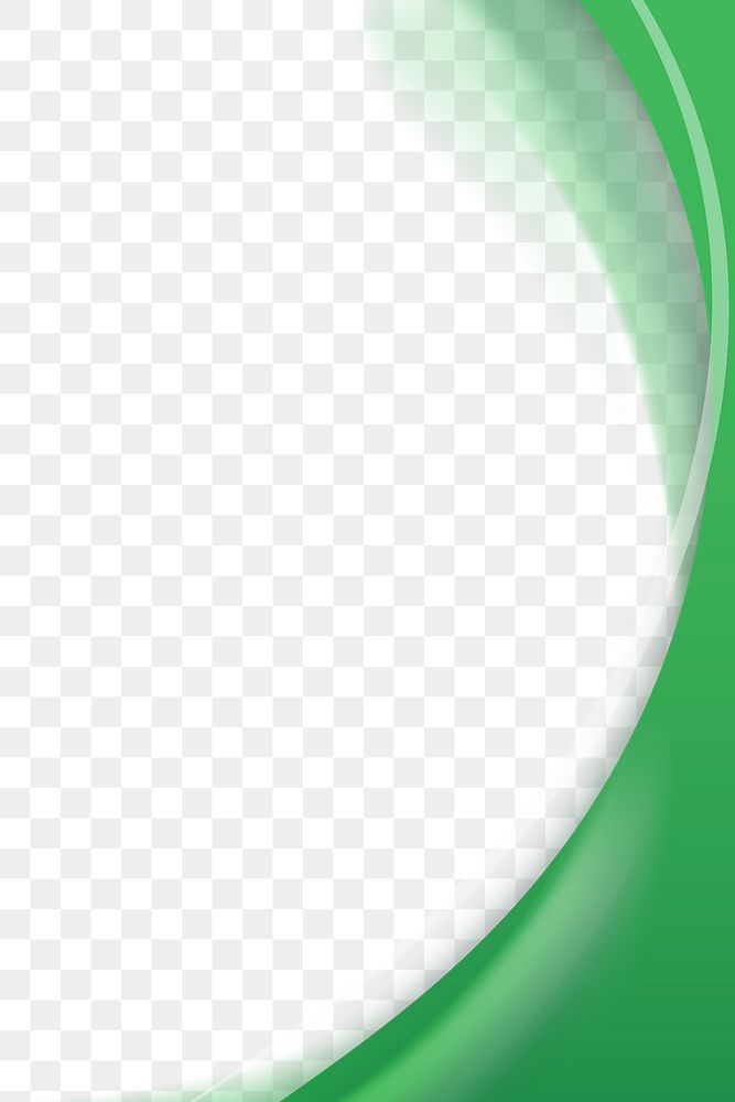 Emerald green curve frame template design element