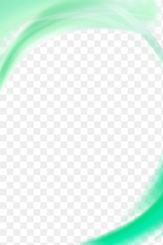 Mint green curve frame template design element