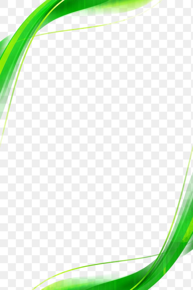 Green curve frame template design element