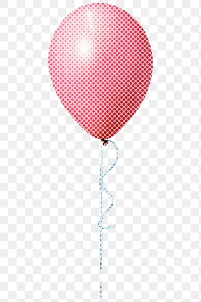 Halftone pink oval shaped balloon sticker design element