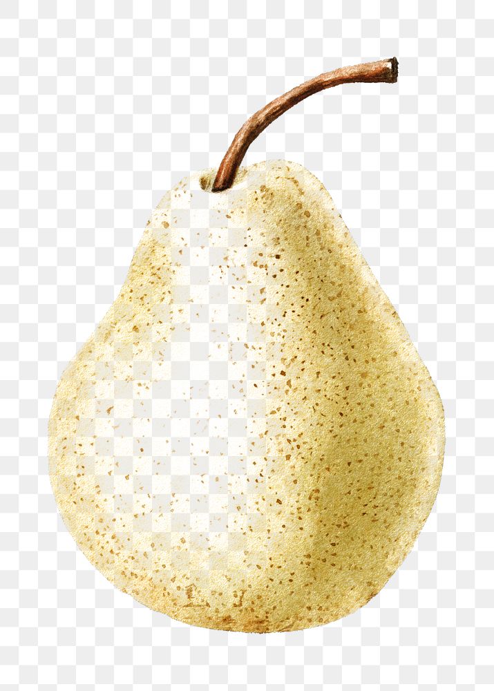 Hand colored pear overlay