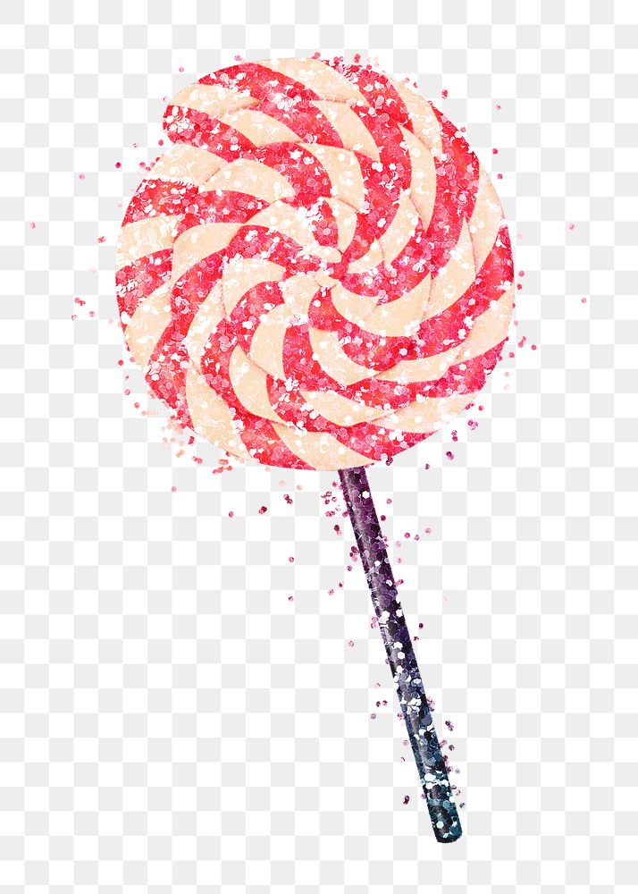 Glitter lollipop design element