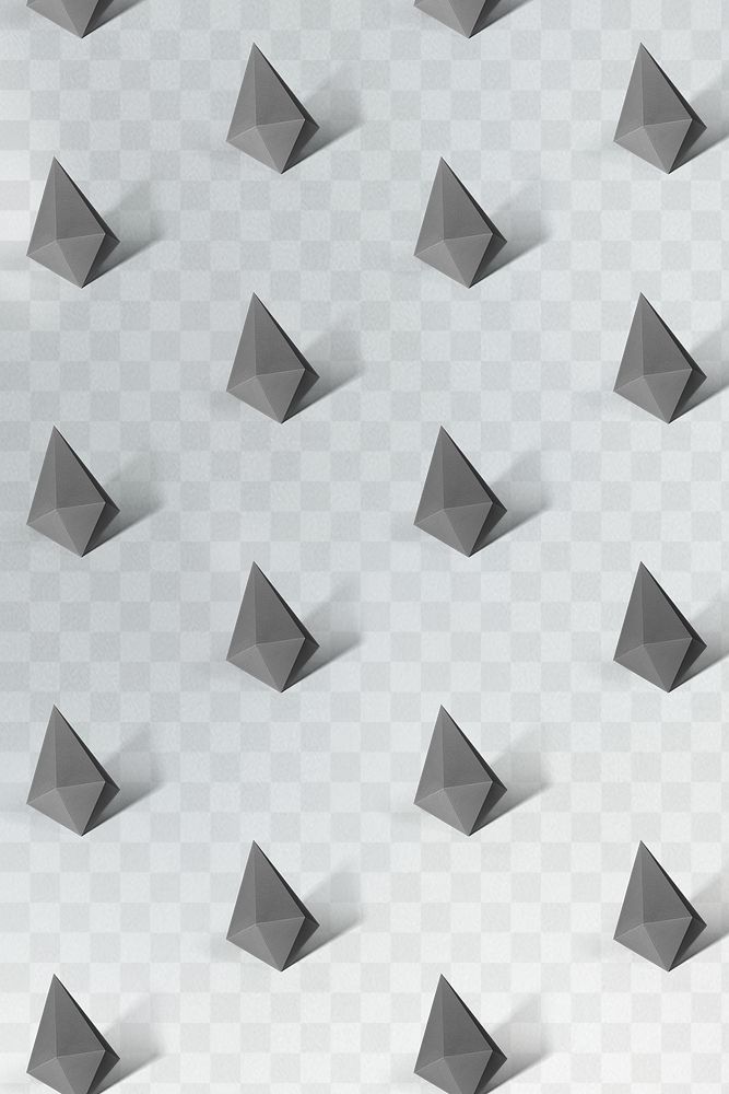 Gray asymmetric hexagonal bipyramid patterned background  design element