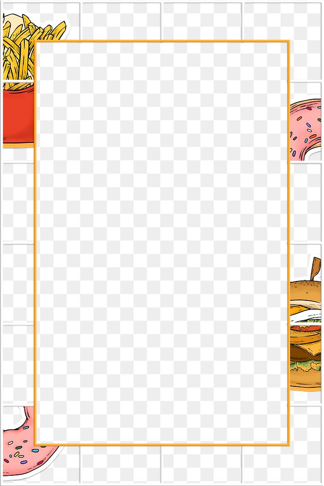 rectangle fast food frame design element