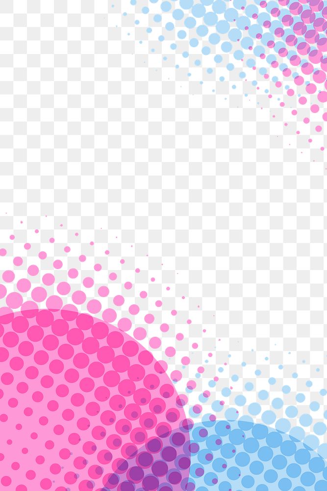 Pink and blue round
