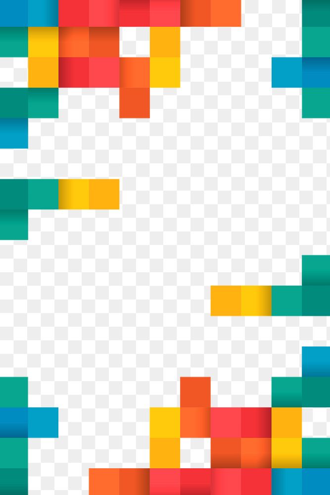 Colorful block patterned background design element