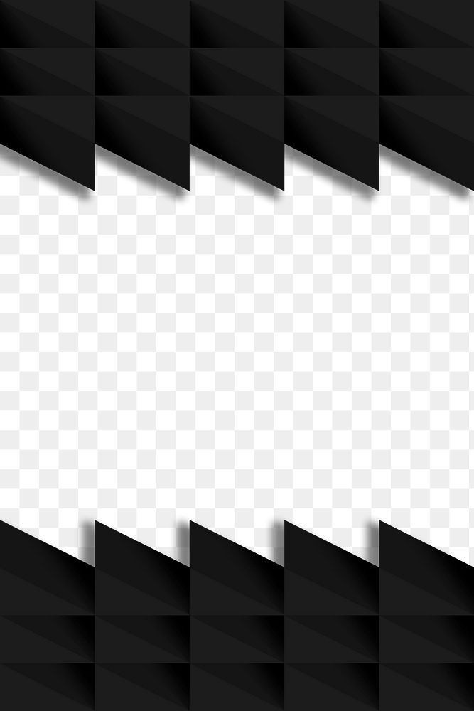 Black geometric patterned border design element