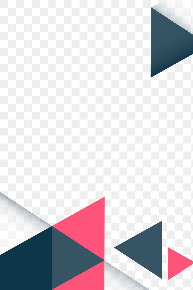 Gray and pink triangle pattern design element