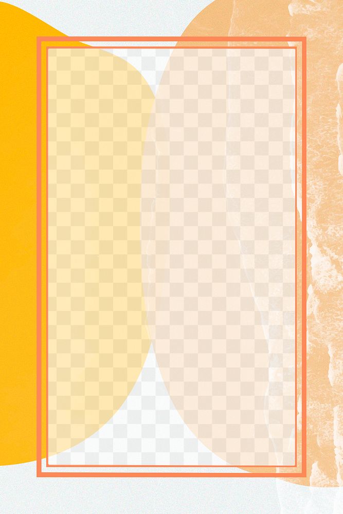 PNG orange standing frame textured background